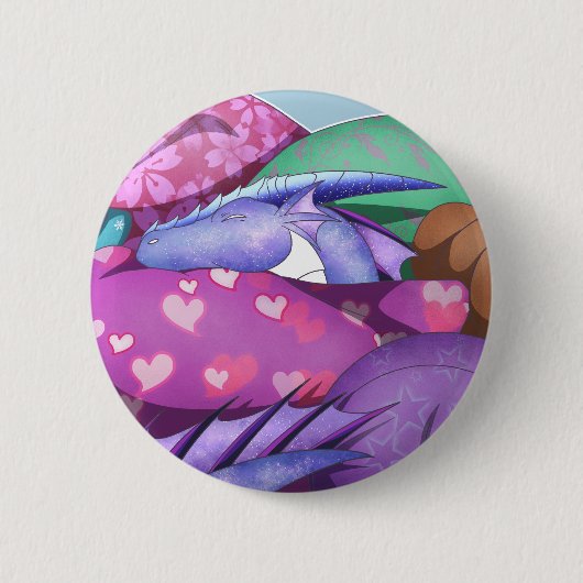 Badge Rond 5 Cm Dragon cosy (Devant)