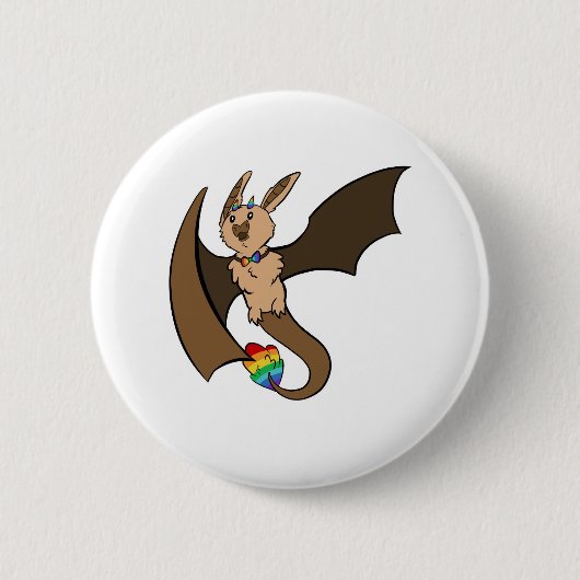 Badge Rond 5 Cm Dragon de batte de gay pride (Devant)