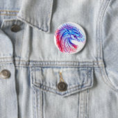 Badge Rond 5 Cm Dragon de glace de l'aurore (En situation)