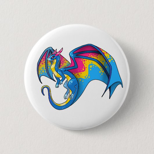 Badge Rond 5 Cm Dragon de la Pan Pride (Devant)
