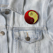 Badge Rond 5 Cm Dragon de Métal (En situation)