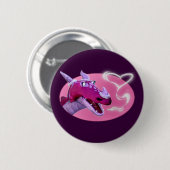 Badge Rond 5 Cm Dragon de Saint-Valentin (Devant & derrière)