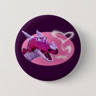Badge Rond 5 Cm Dragon de Saint-Valentin