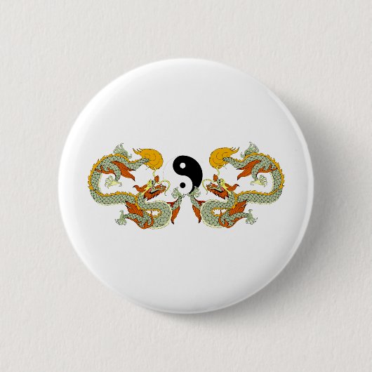 Badge Rond 5 Cm Dragon de Yin Yang (Devant)