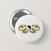 Badge Rond 5 Cm Dragon de Yin Yang (Devant & derrière)
