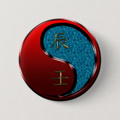 Badge Rond 5 Cm Dragon d'eau (Devant)
