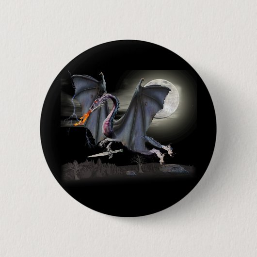 Badge Rond 5 Cm dragon d'Imaginaire (Devant)
