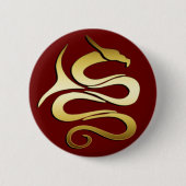 BADGE ROND 5 CM DRAGON D'OR (Devant)