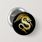 BADGE ROND 5 CM DRAGON D'OR (Devant & derrière)