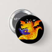 Badge Rond 5 Cm Dragon drôle de bébé de Halloween de l'enfant (Devant & derrière)