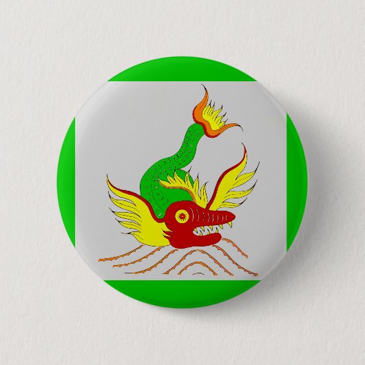 Badge Rond 5 Cm dragon effrayant (Devant)
