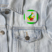 Badge Rond 5 Cm dragon effrayant (En situation)