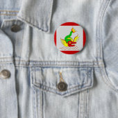 Badge Rond 5 Cm dragon effrayant (En situation)