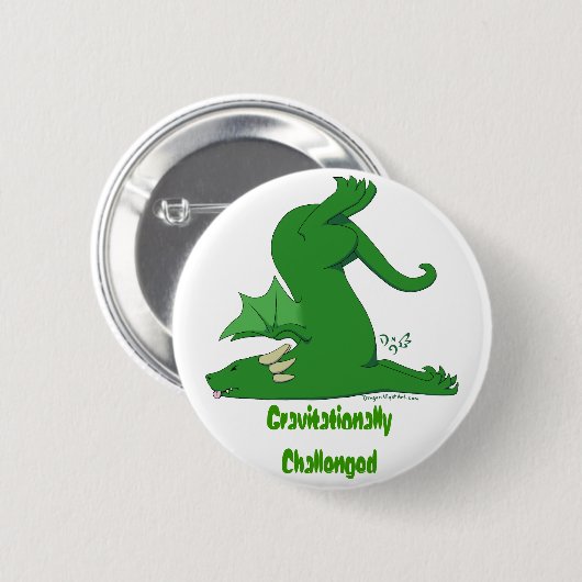 Badge Rond 5 Cm Dragon gravitationellement contesté (Devant & derrière)