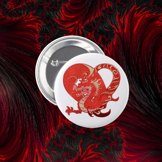 Badge Rond 5 Cm Dragon Heart Valentine