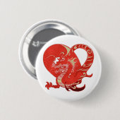 Badge Rond 5 Cm Dragon Heart Valentine (Devant & derrière)