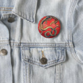 Badge Rond 5 Cm Dragon japonais (En situation)