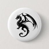 Badge Rond 5 Cm Dragon noir (Devant)