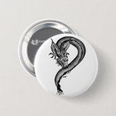 Badge Rond 5 Cm Dragon noir et blanc (Devant & derrière)