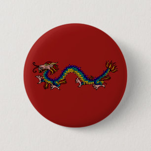 Badge Rond 5 Cm Dragon oriental