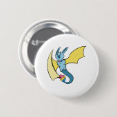 Badge Rond 5 Cm Dragon Pansexual de batte de fierté (Devant & derrière)