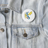 Badge Rond 5 Cm Dragon Pansexual de batte de fierté (En situation)