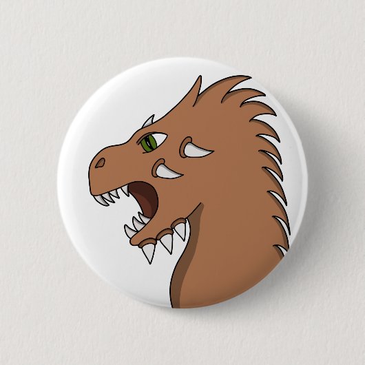 Badge Rond 5 Cm Dragon preparing to breathe fire (Devant)