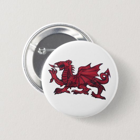 BADGE ROND 5 CM DRAGON ROUGE (Devant & derrière)