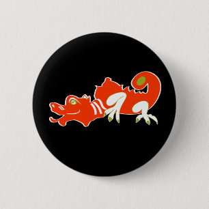 Badge Rond 5 Cm Dragon rouge