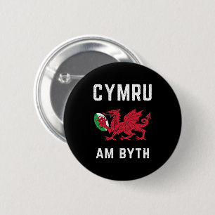 Badge Rond 5 Cm Dragon rouge gallois Cymru Racets de rugby Roots F