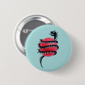 Badge Rond 5 Cm Dragon Snake Goth (Devant & derrière)