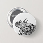 Badge Rond 5 Cm Dragon sur le rocher (Devant & derrière)