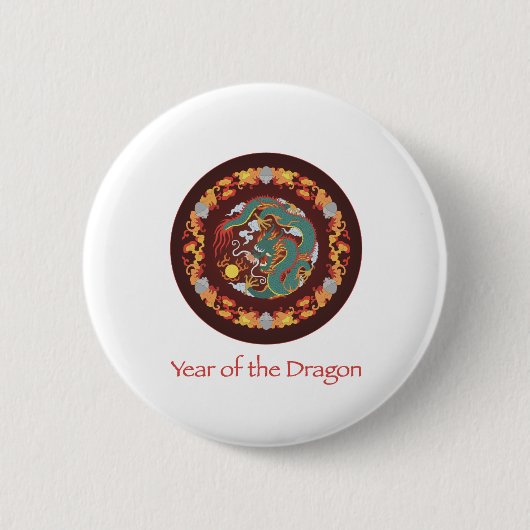 Badge Rond 5 Cm Dragon torride (Devant)