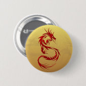 Badge Rond 5 Cm Dragon tribal (Devant & derrière)