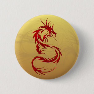 Badge Rond 5 Cm Dragon tribal