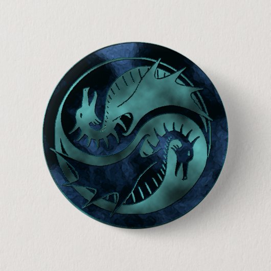 Badge Rond 5 Cm Dragon Yin Yang (Devant)