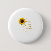 Badge Rond 5 Cm Dragonflies and Sunflower You Are My Sunshine (Devant)
