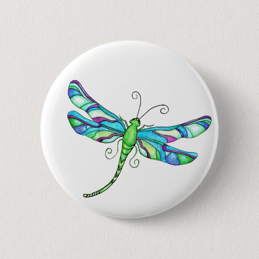 Badge Rond 5 Cm Dragonflies de Whimsal (Devant)