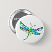 Badge Rond 5 Cm Dragonflies de Whimsal (Devant & derrière)