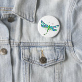 Badge Rond 5 Cm Dragonflies de Whimsal (En situation)