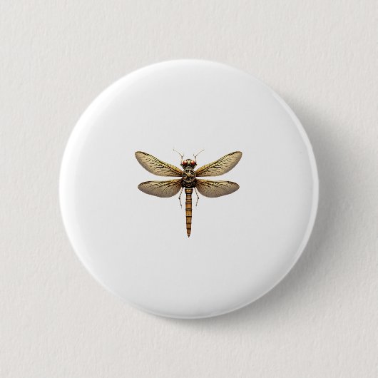 Badge Rond 5 Cm Dragonfly Animal Art Graphic Dragonfly (Devant)