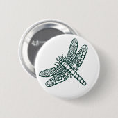 Badge Rond 5 Cm Dragonfly - B&W (Devant & derrière)