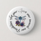 Badge Rond 5 Cm Dragonfly - esprit de nouvelles possibilités (Devant)