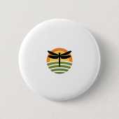 Badge Rond 5 Cm Dragonfly Retro (1) (Devant)