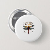 Badge Rond 5 Cm Dragonfly Star de Noël (Devant & derrière)