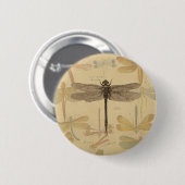 Badge Rond 5 Cm Dragonfly Vintage dessin classique (Devant & derrière)