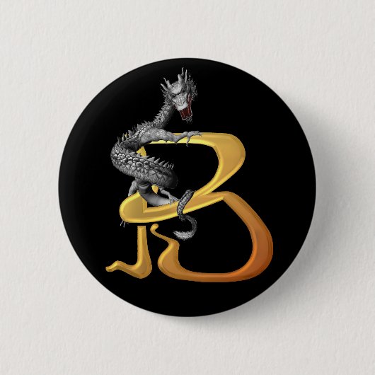 Badge Rond 5 Cm Dragonlore B initial (Devant)