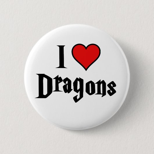 Badge Rond 5 Cm Dragons du coeur I (Devant)