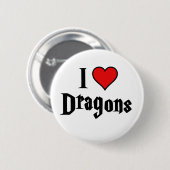 Badge Rond 5 Cm Dragons du coeur I (Devant & derrière)