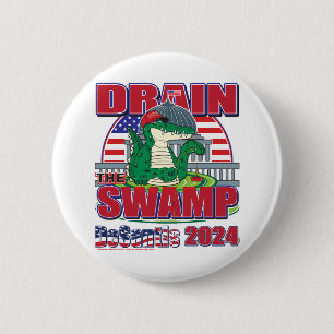 Badge Rond 5 Cm Drain-The-Swamp-DeSantis-2024